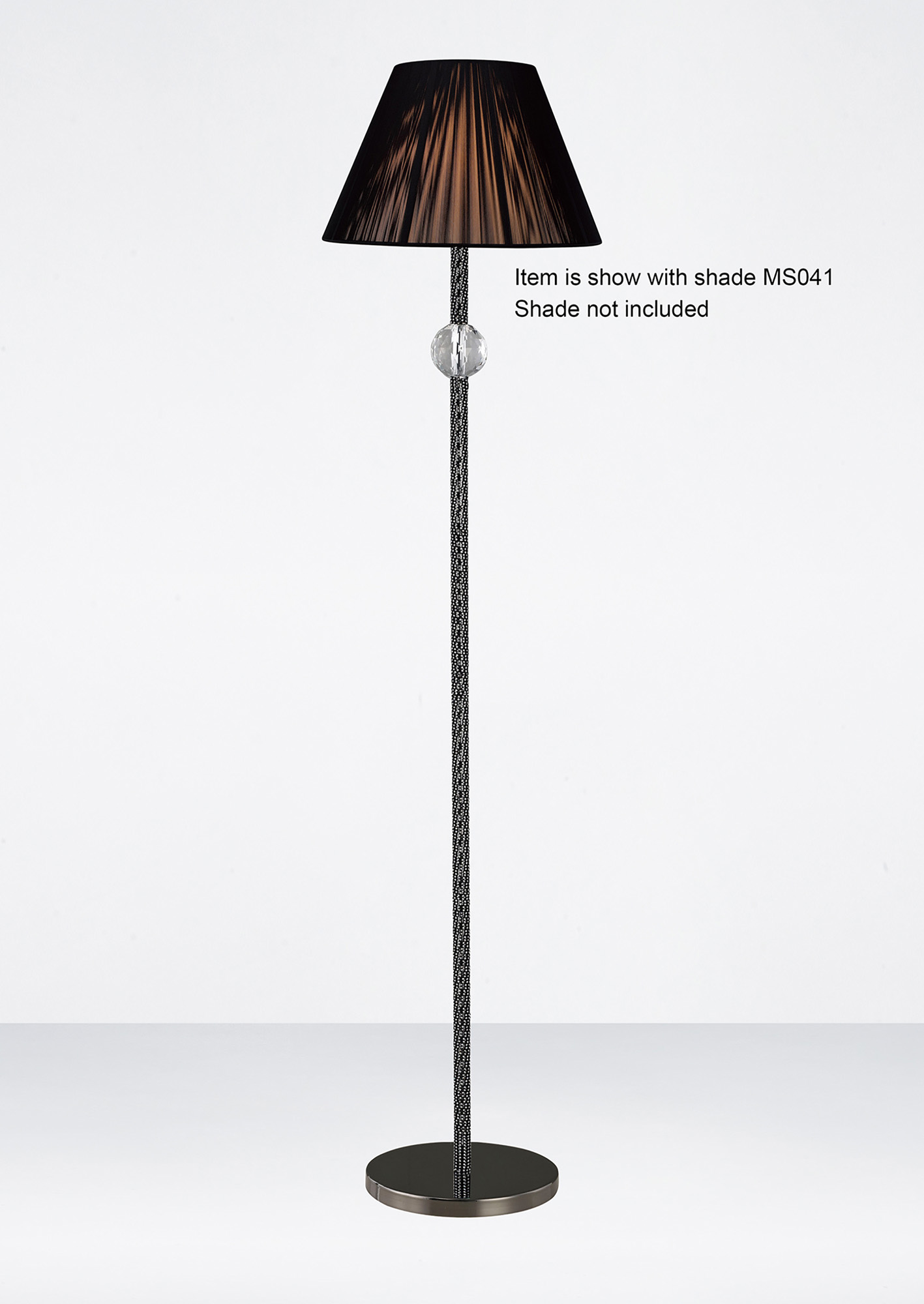 IL30690  Elena Crystal 140cm Floor Lamp 1 Light